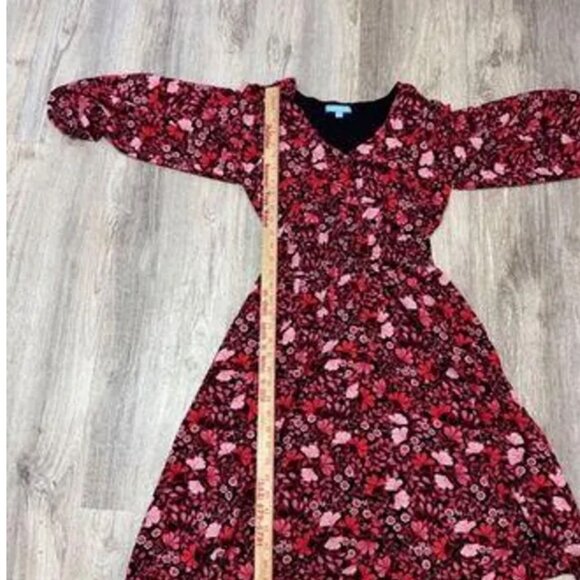 Draper James Floral Print Long Sleeve Smocked Waist dress size xs - Picture 11 of 12